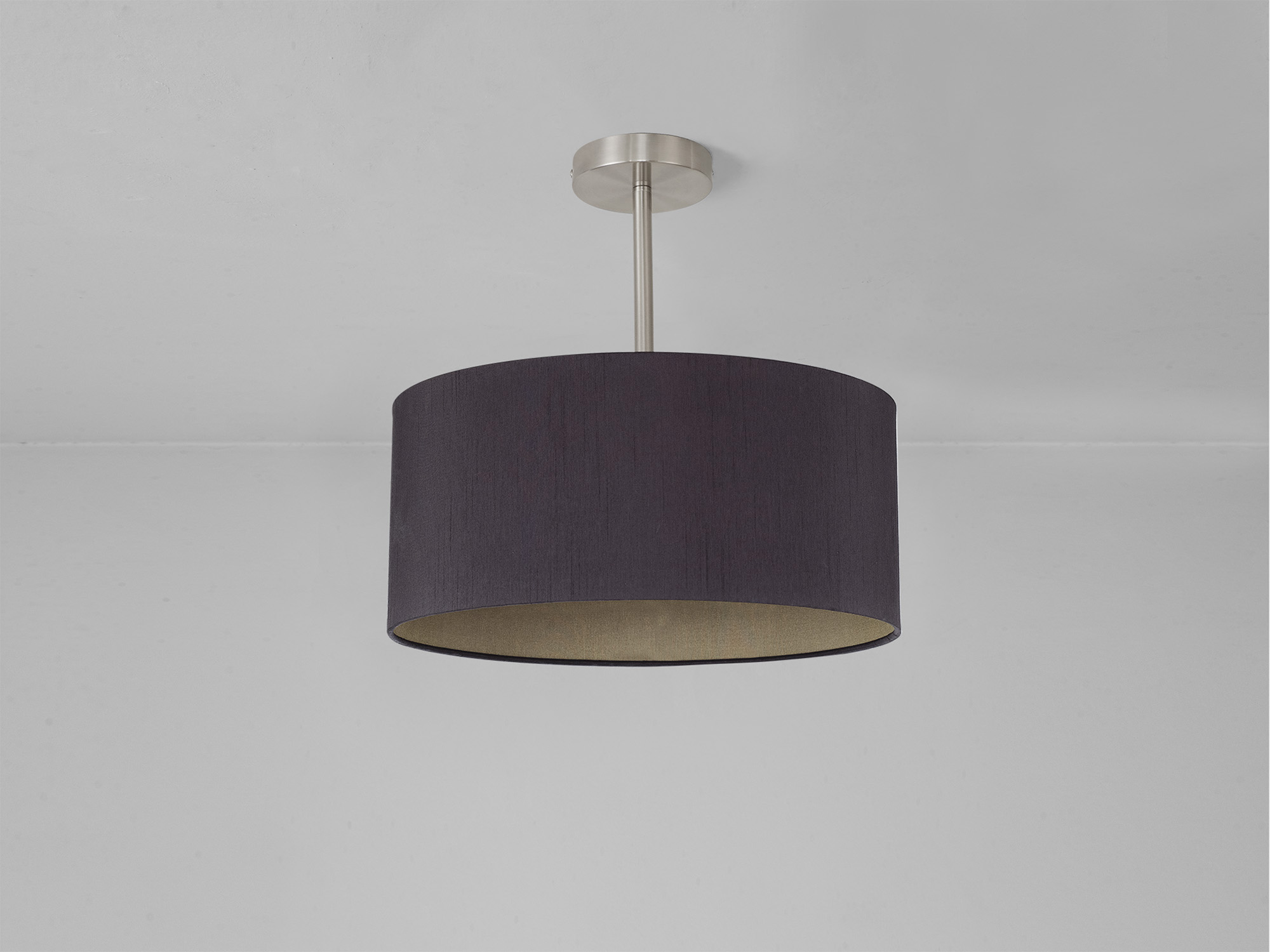 Baymont SN BL/GR Ceiling Lights Deco Semi Flush Fittings
